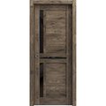 Sartodoors Sliding French Dbl Pocket Doors 36 x 84in, Cognac Oak W/ Frosted Glass, Kit Trims Rail Hardware QUADRO4445DP-AKA-3684